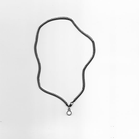 MOTHER OF PEARL CUBAN CHAIN NECKLACE