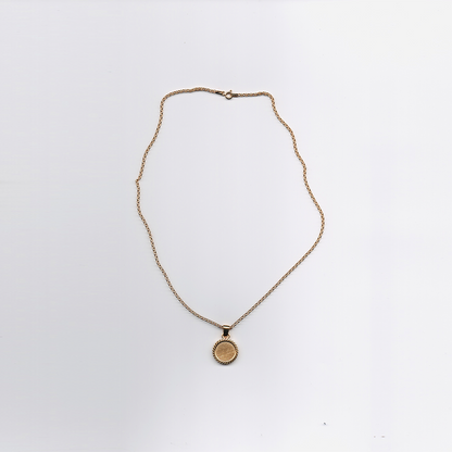CIRCULAR MINI TAG PENDANT NECKLACE