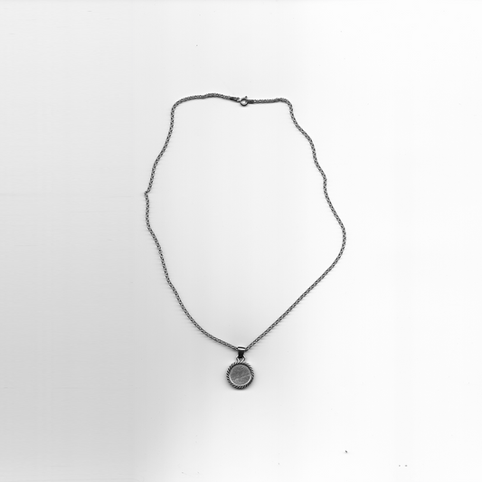 CIRCULAR MINI TAG PENDANT NECKLACE