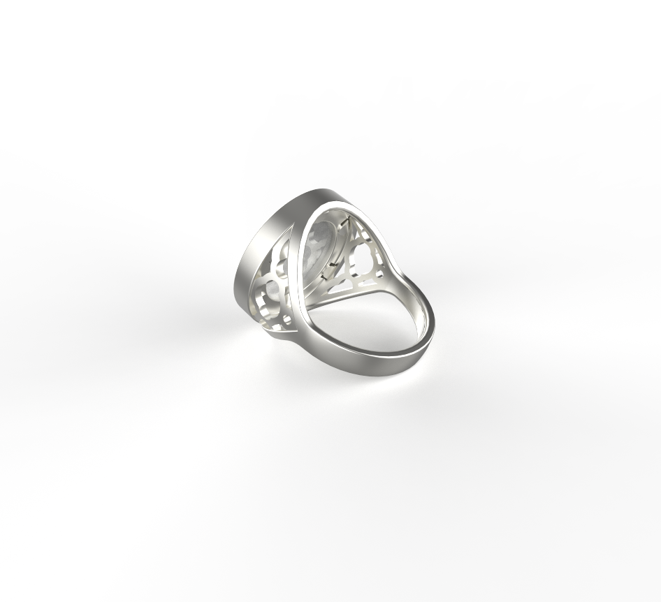 MOTHER OF PEARL CREST SOVEREIGN RING